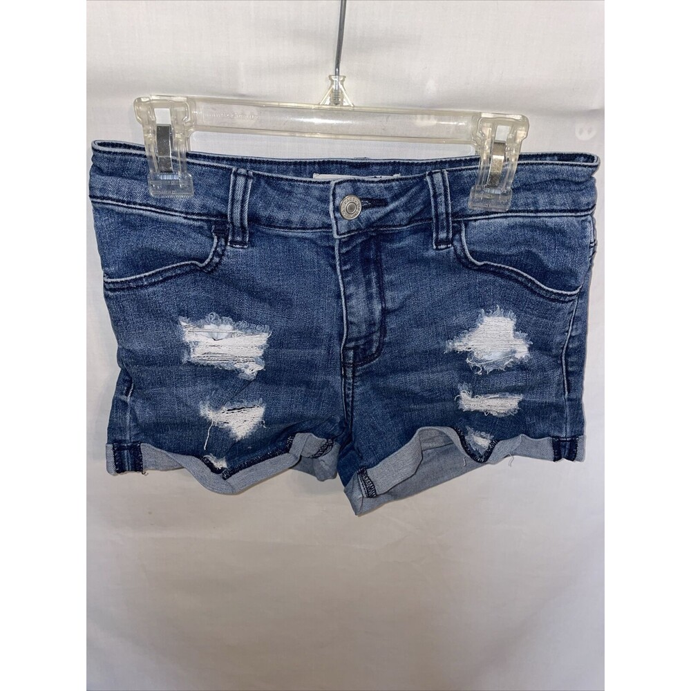 Pacsun Distressed Shorts Women’s Size Waist 26 Blue Jeans Zip Fly Pockets